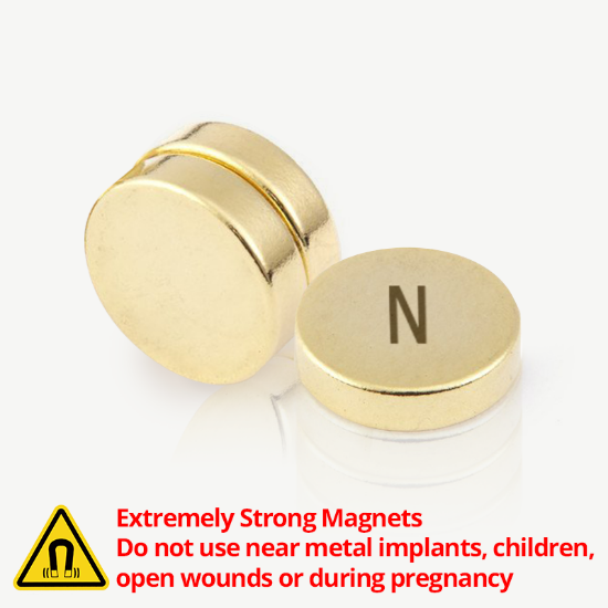 Picture of 24K Gold Therapy Magnets, 3 Pcs (Focus Qi Coil Energy)
